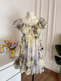 Ruffle chiffon dress