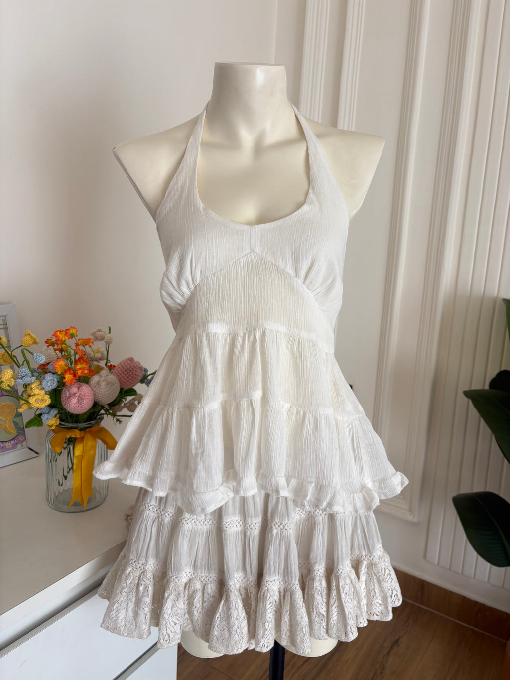 White halt top and skirt (sold individually )