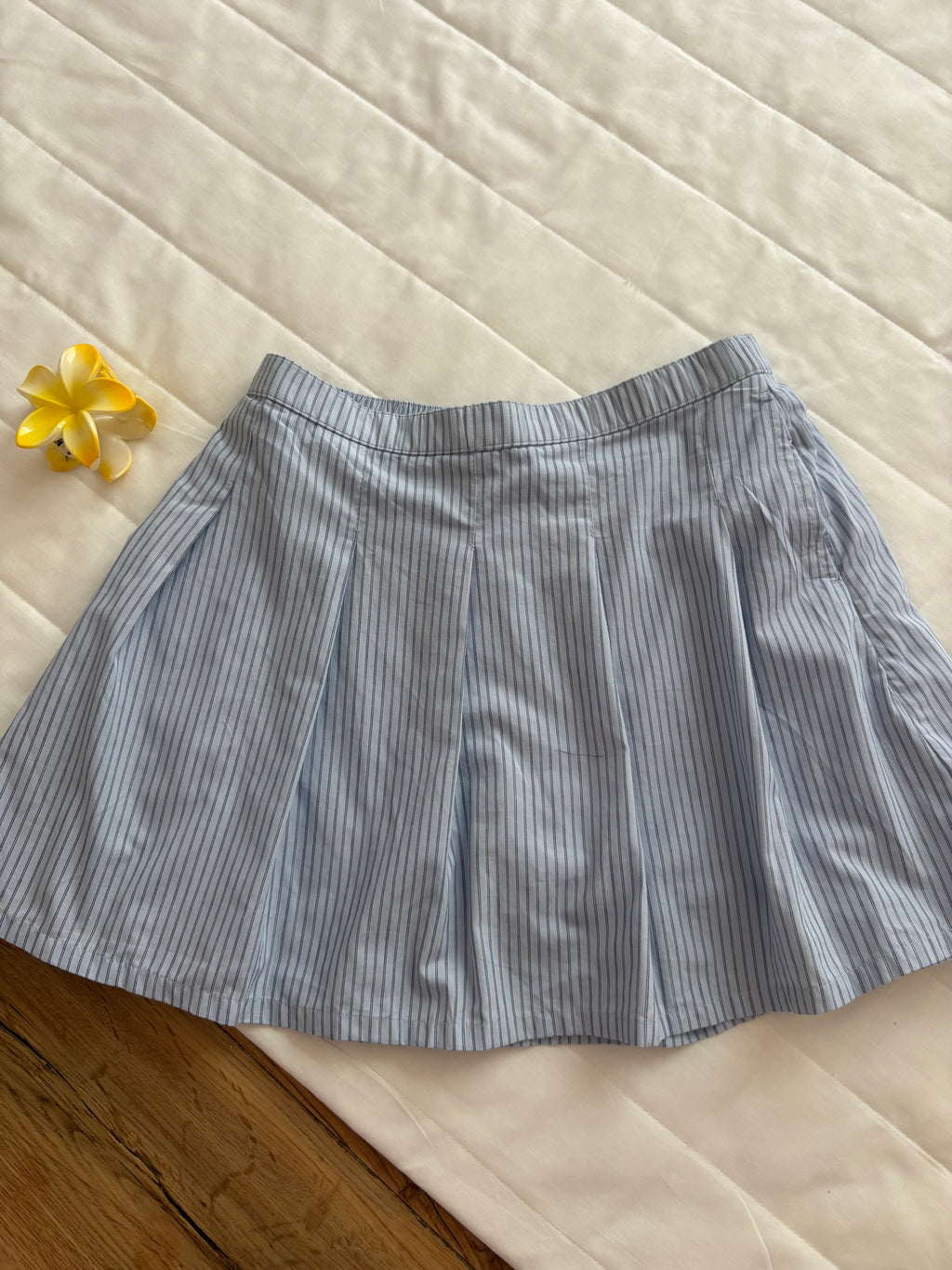 Blue stripes skorts