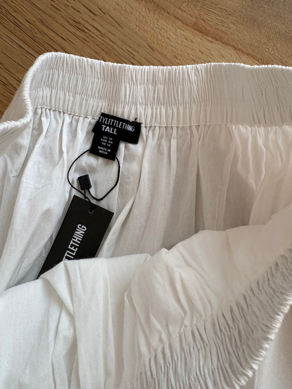 White poplin skirt