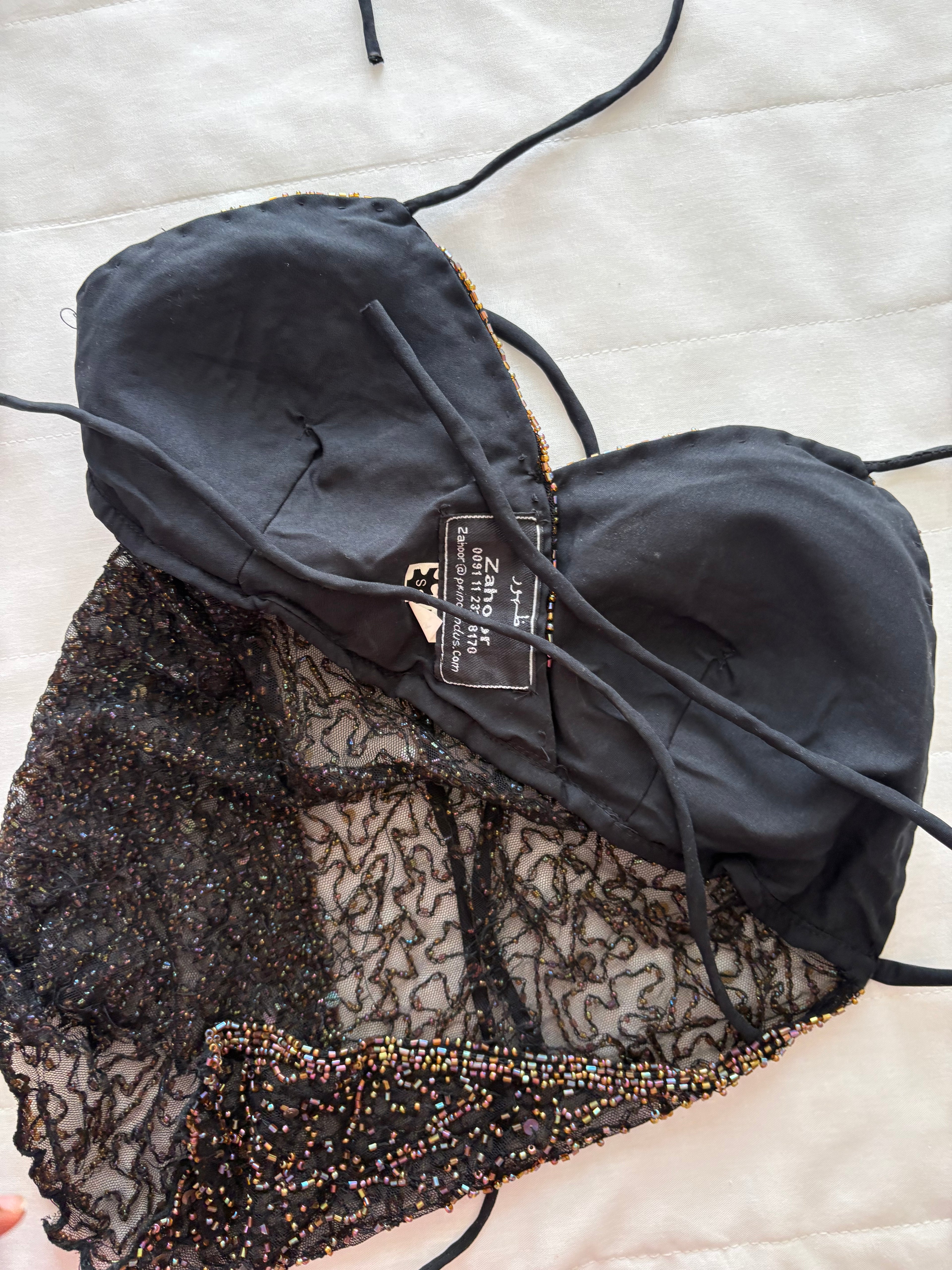 Golden sequin padded top
