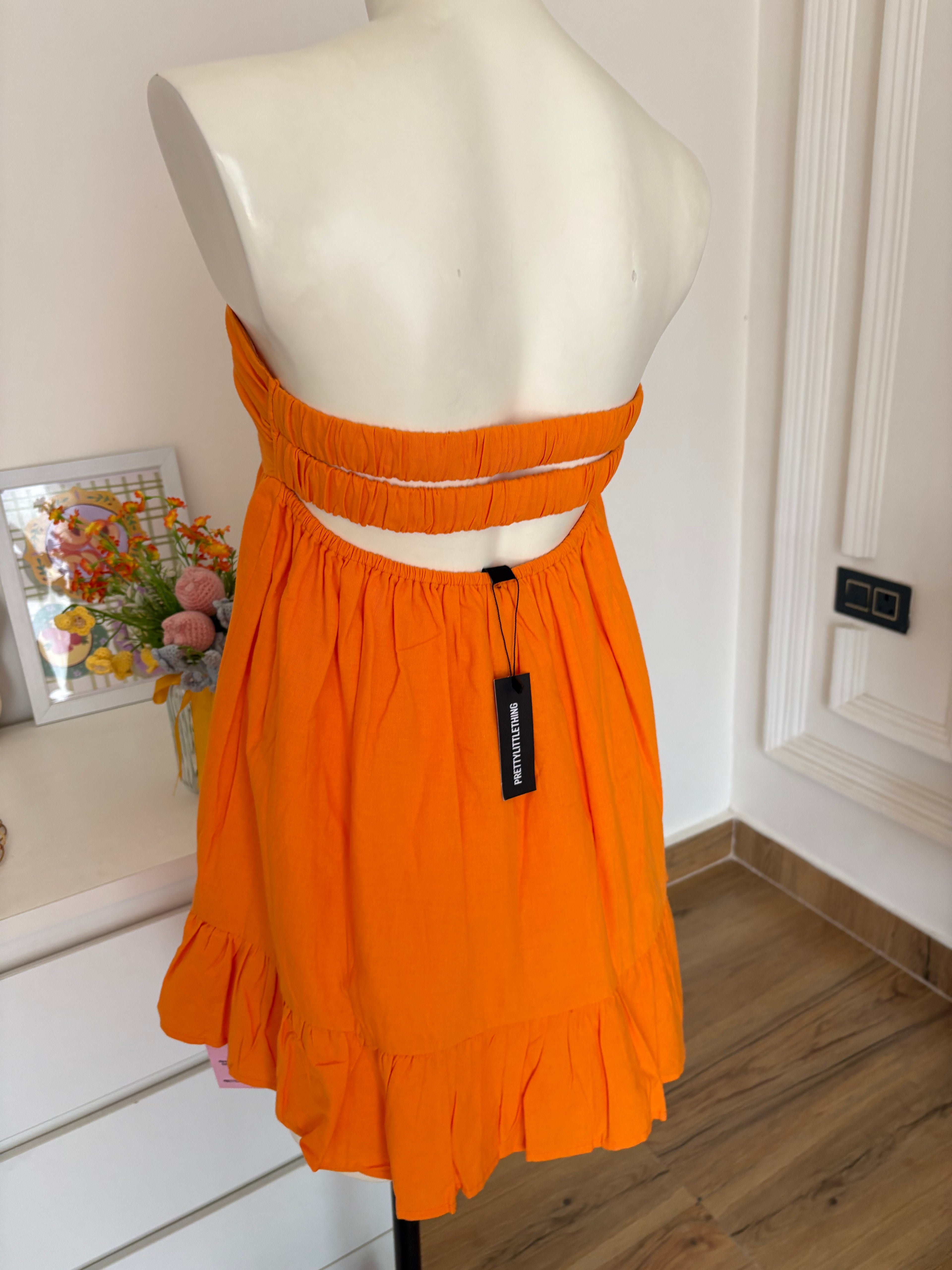 Orange tube dress