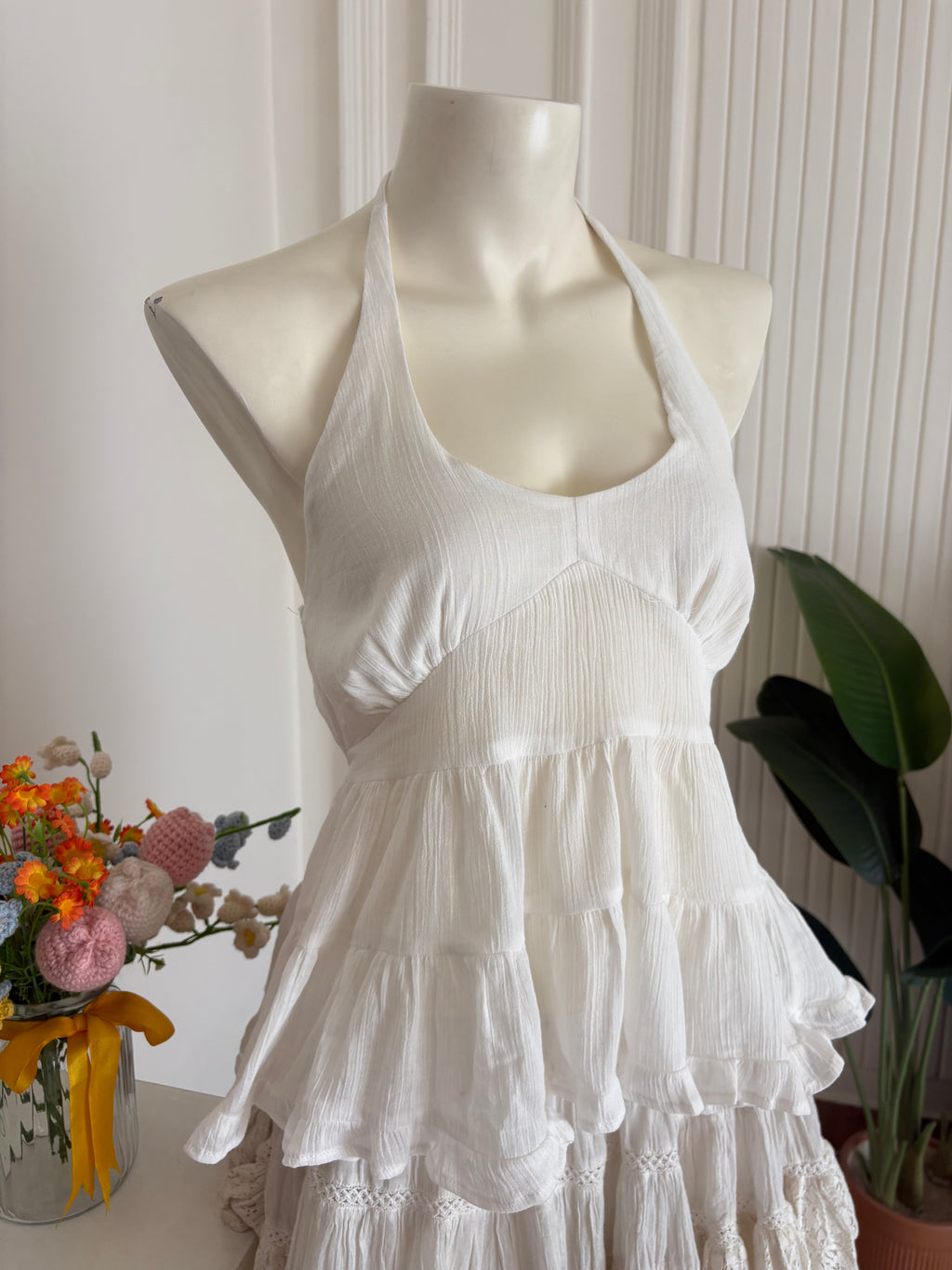 White halt top and skirt (sold individually )