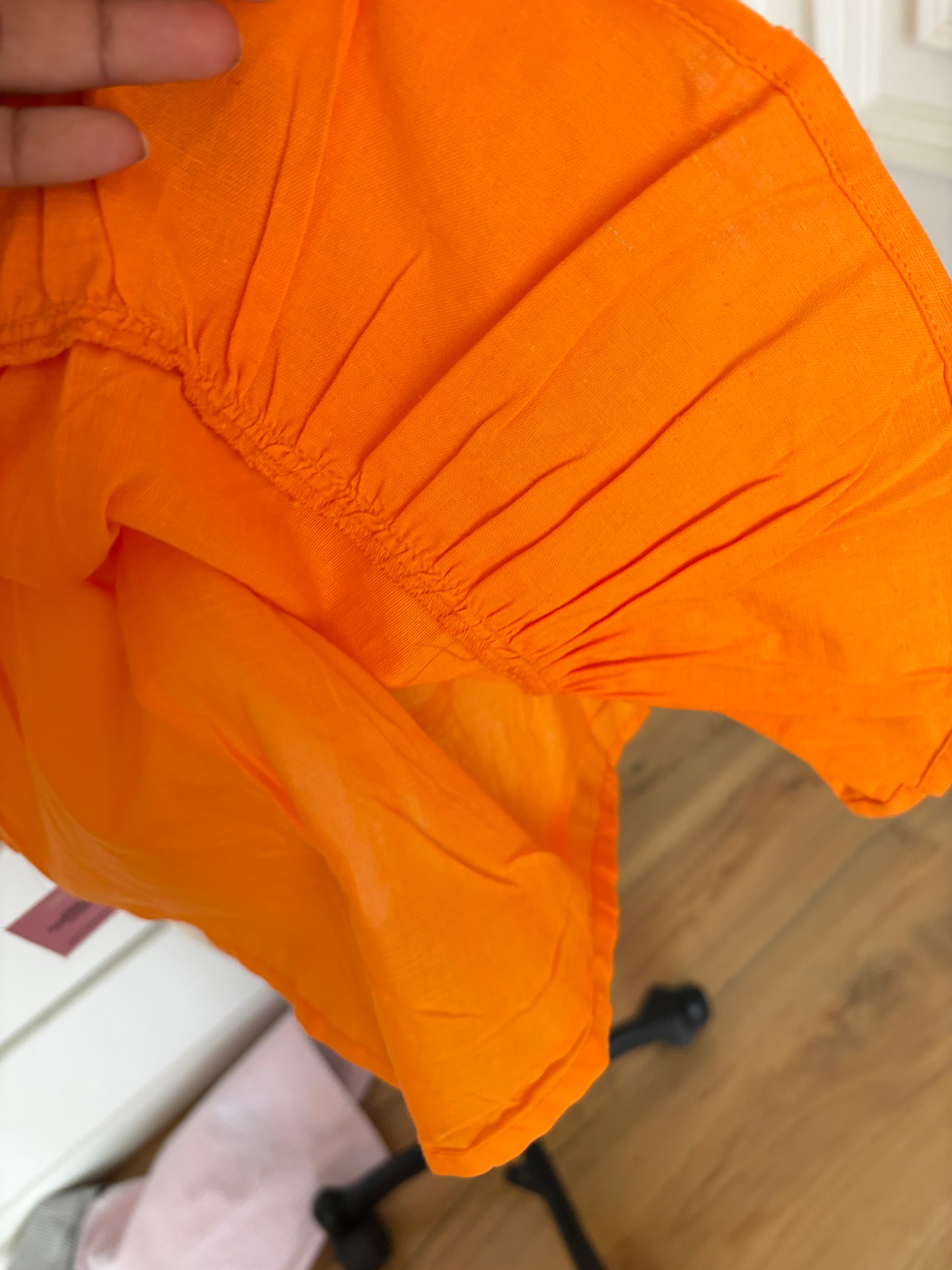 Orange tube dress