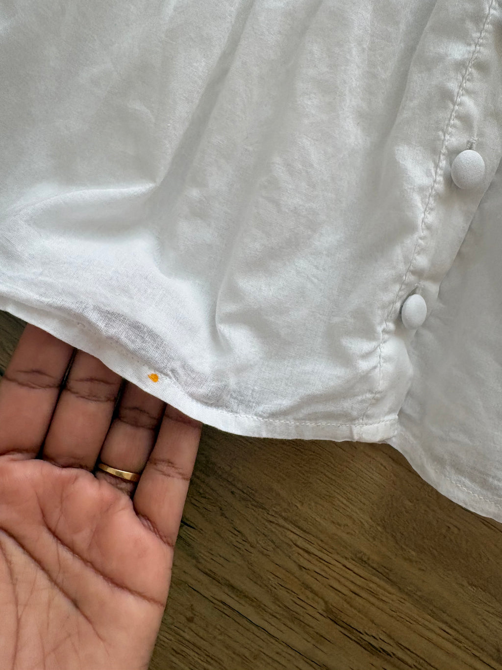 White cotton top