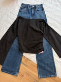 Black one off shoulder full sleeve top