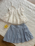 Blue stripes skorts