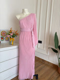 Pink belt dress