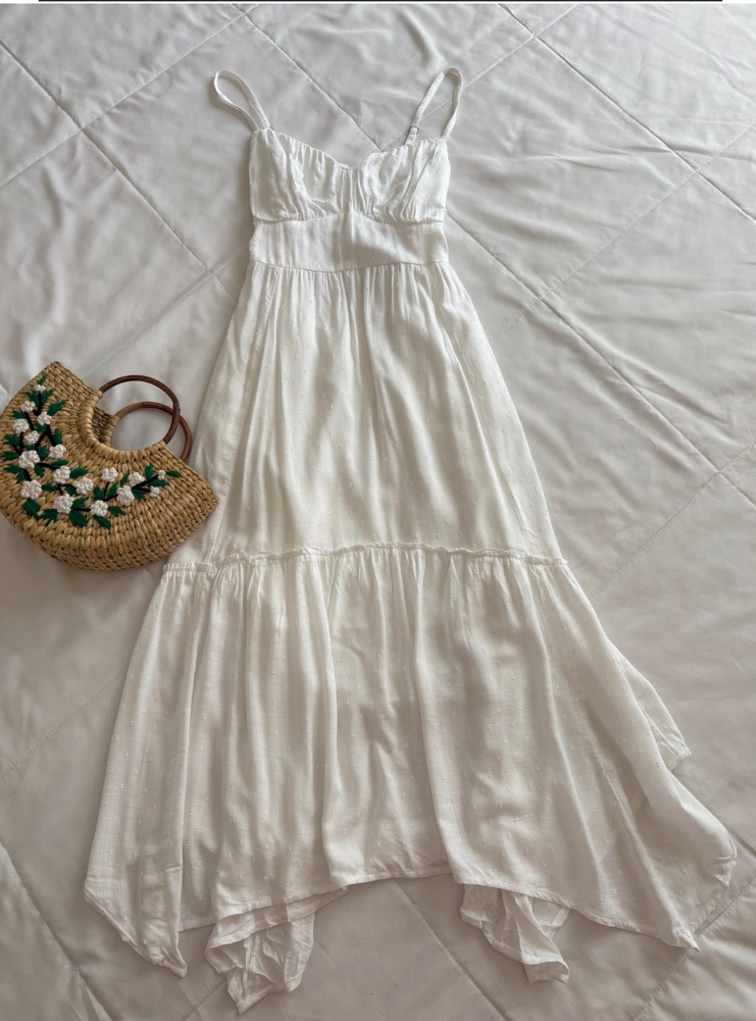 White asymmetrical dress
