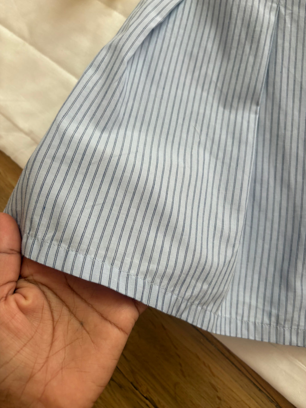 Blue stripes skorts