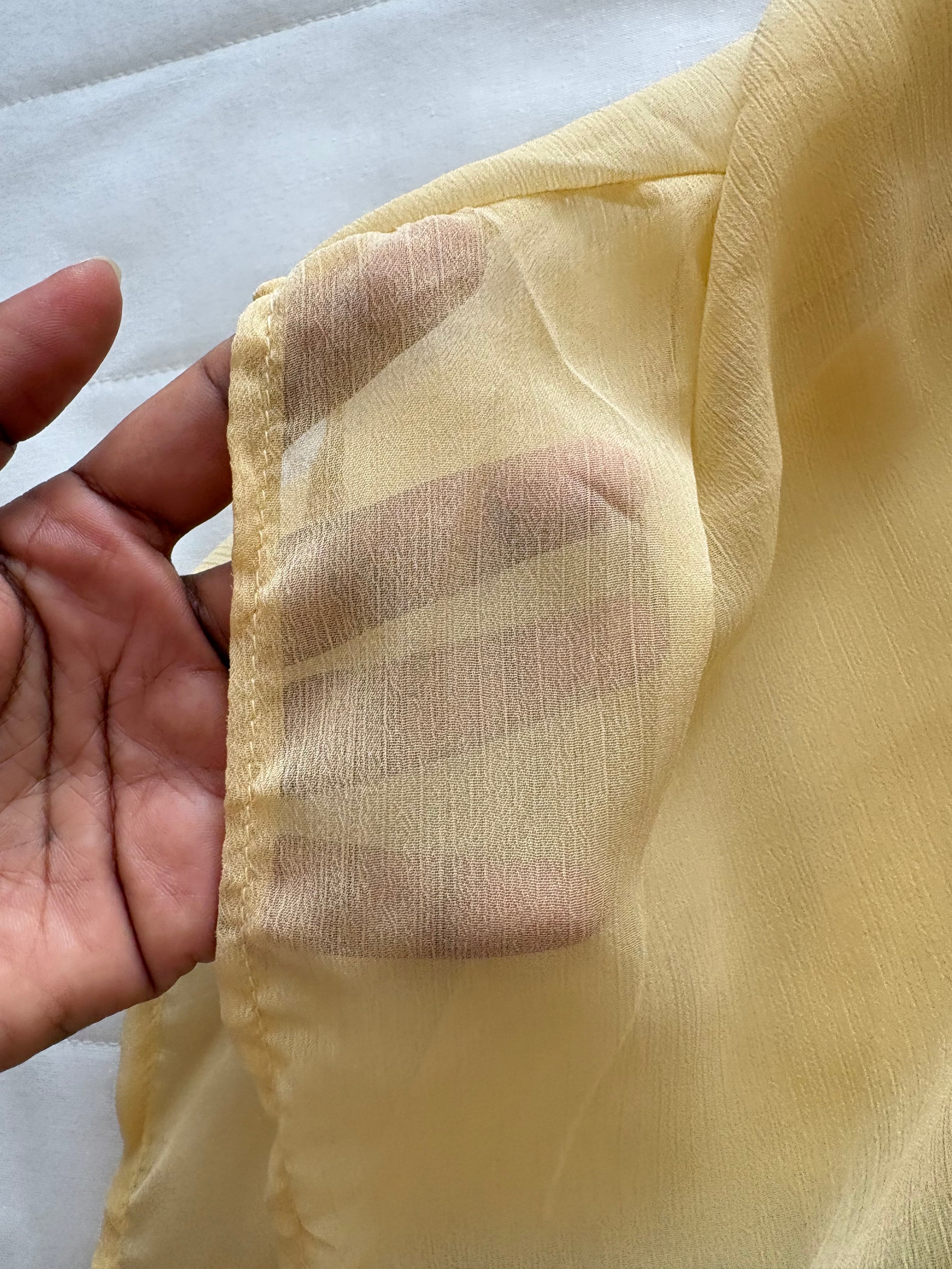 Light yellow chiffon top