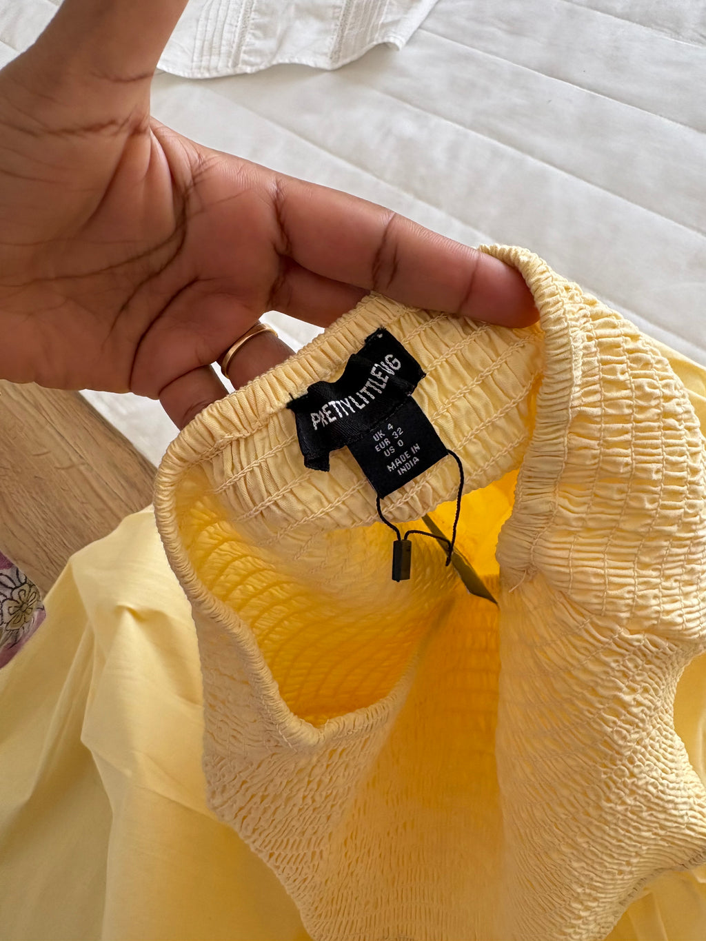 Light yellow skirt