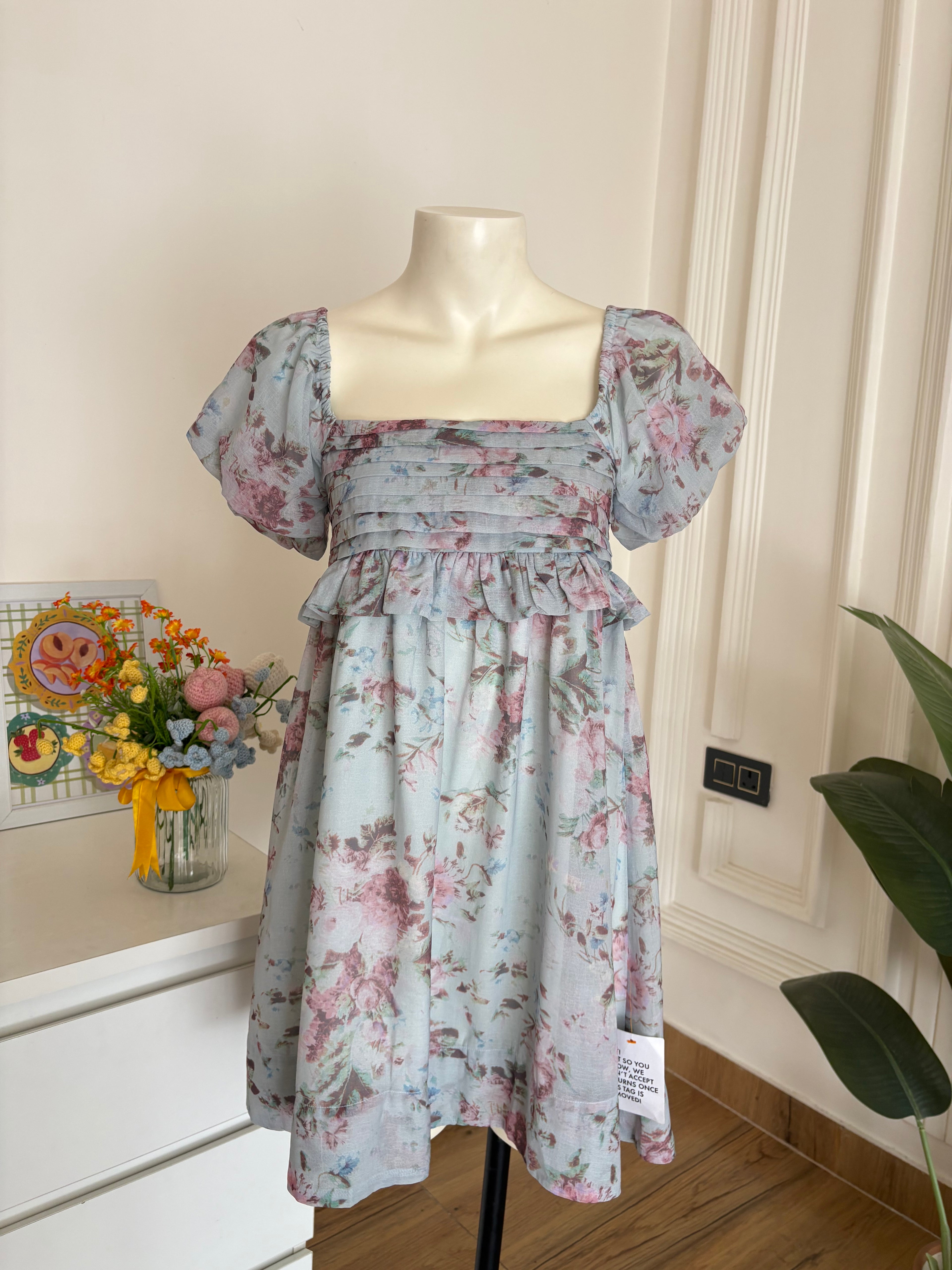 Light blue floral dress