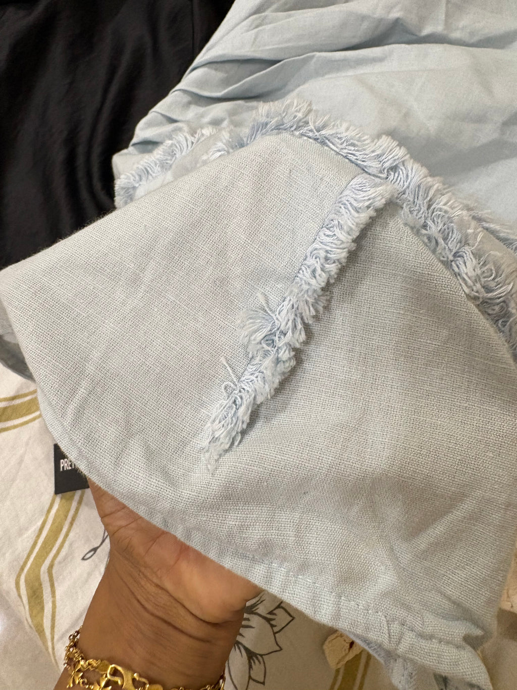 Pastel light colour cotton linen  dress