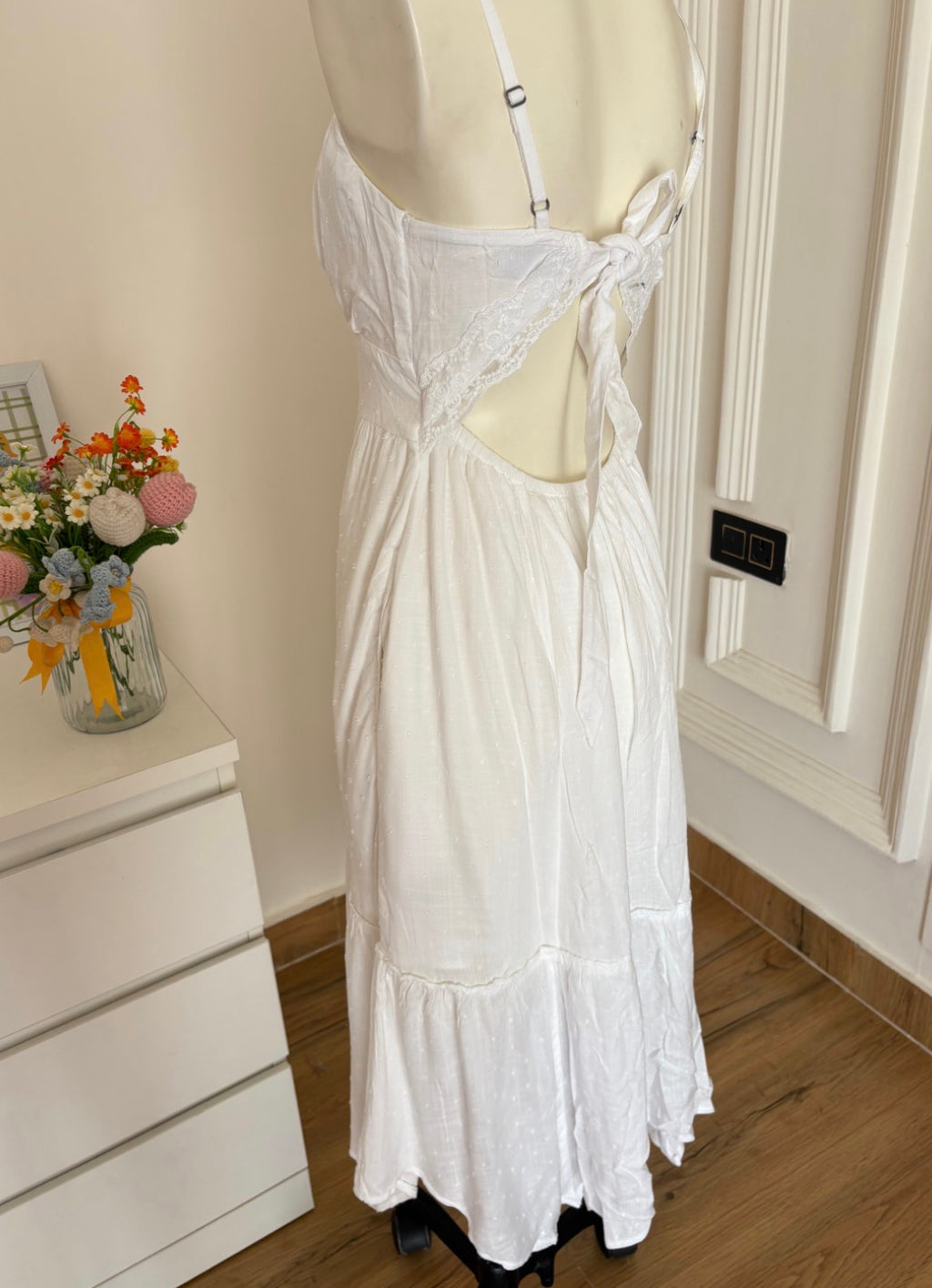 White asymmetrical dress