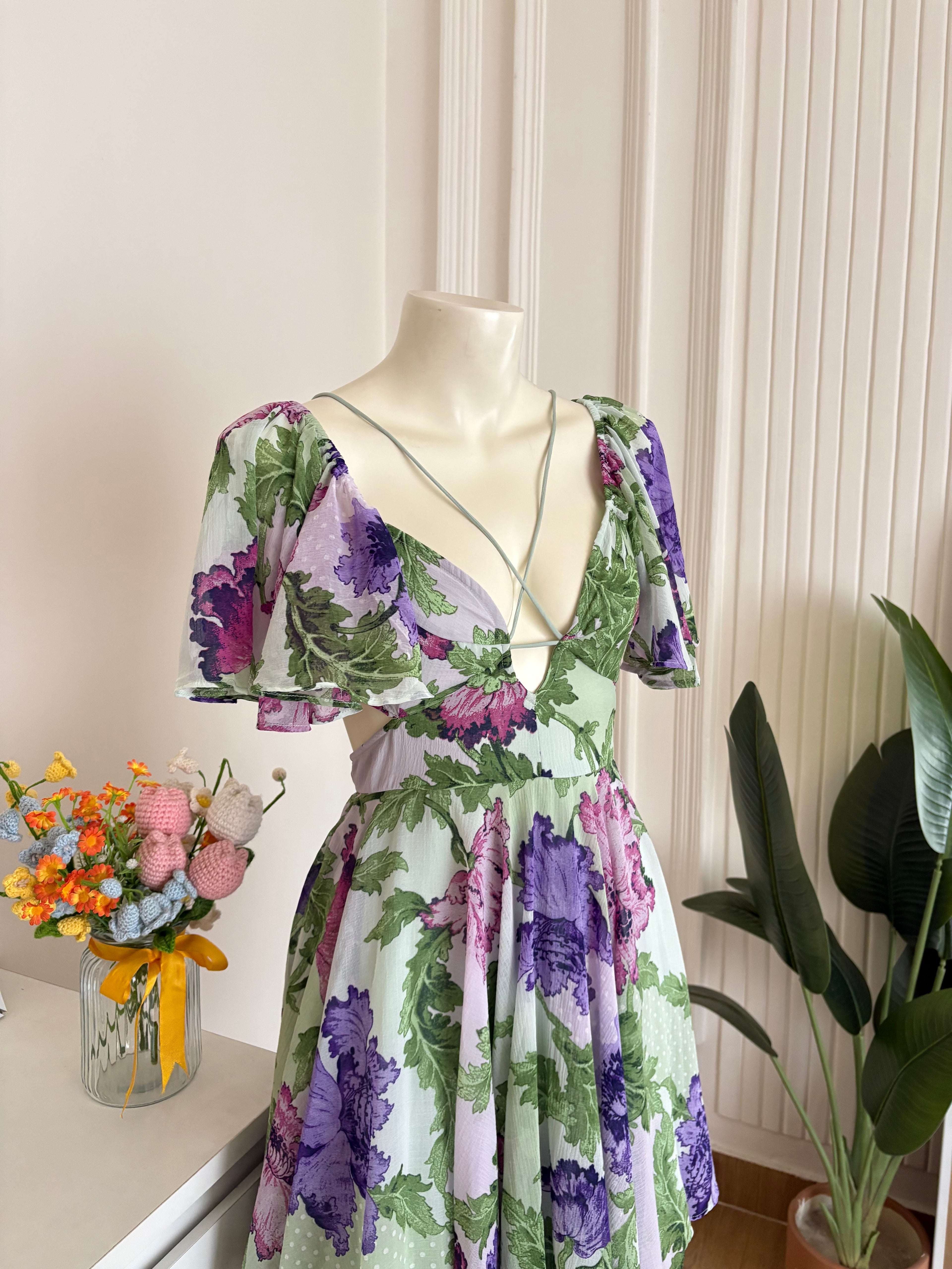 Floral chiffon dress