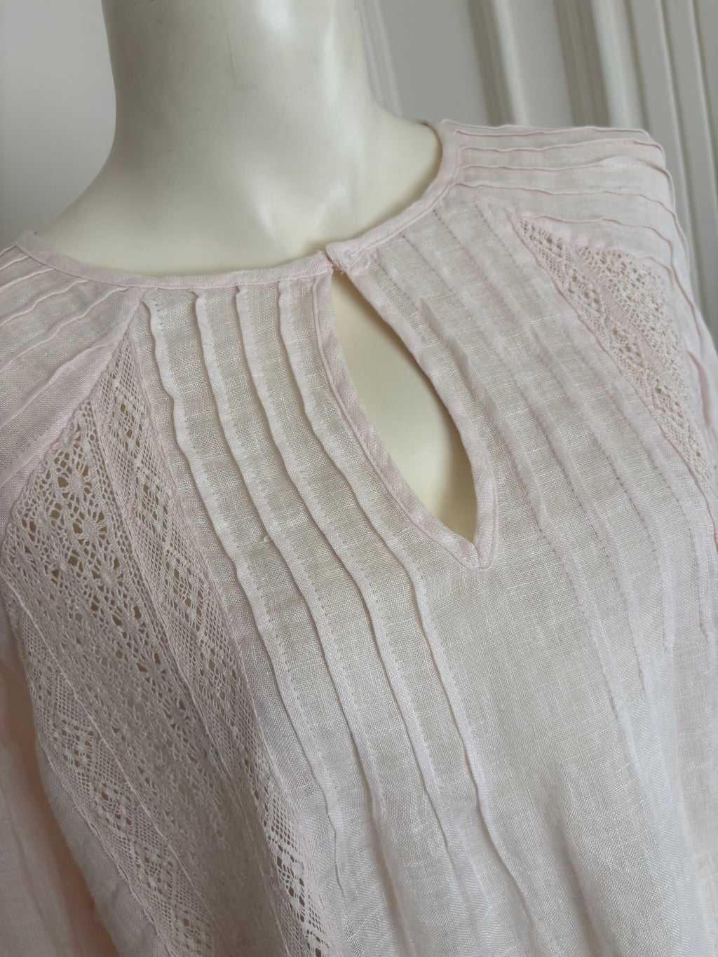 Pink linen top