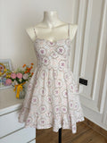 white printed American eagle dress