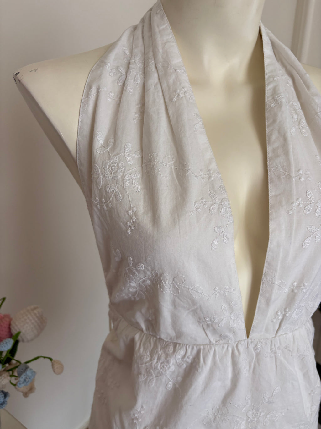 White embroidered small