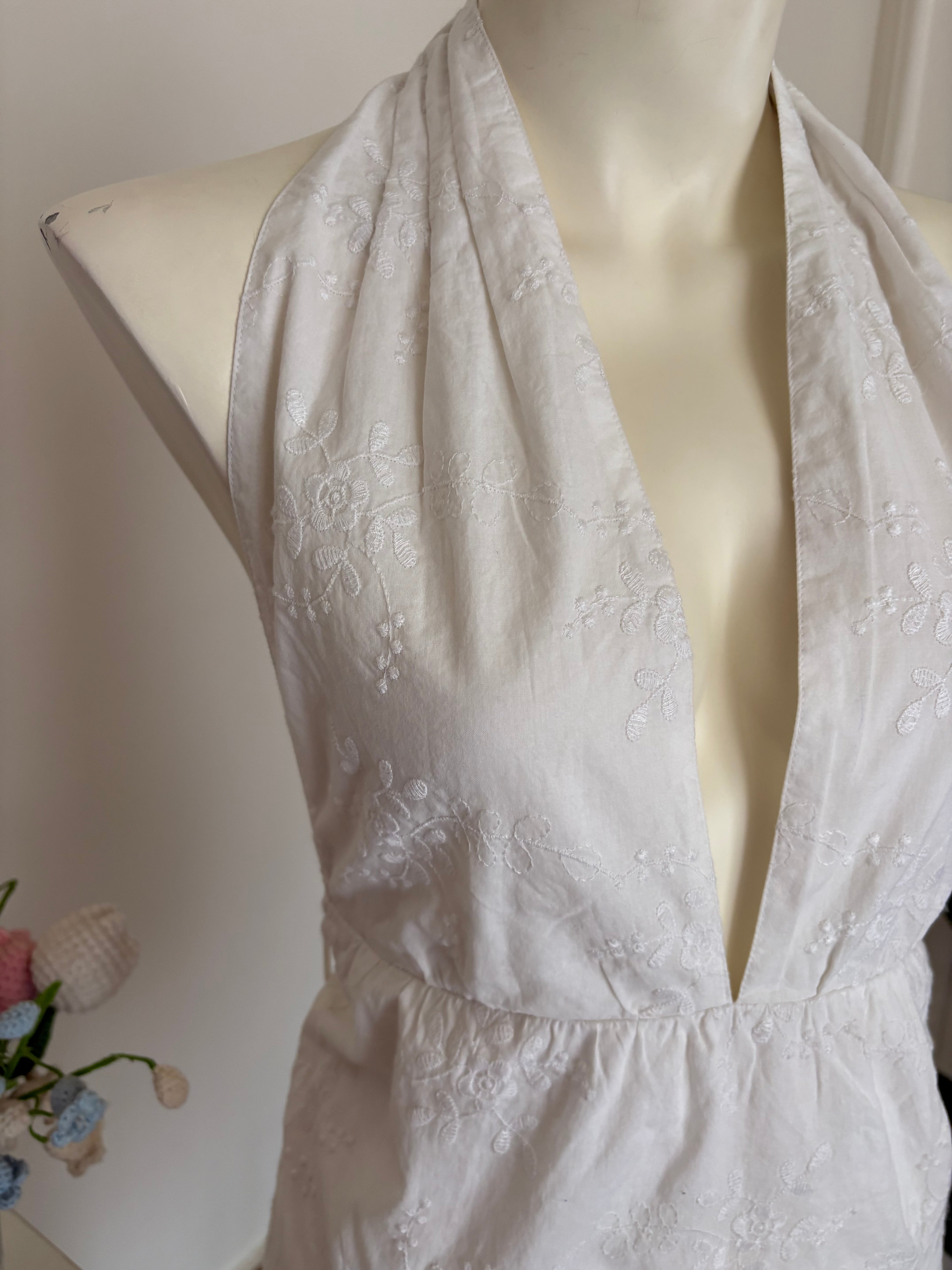 White embroidered small