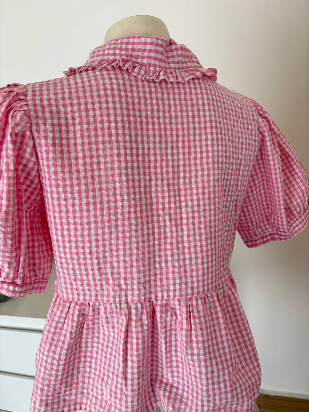 Pink gingham top