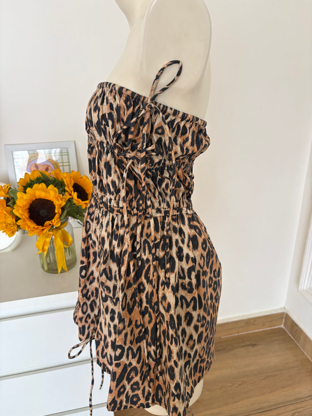 Leopard print damson madder dress