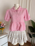 Pink gingham top