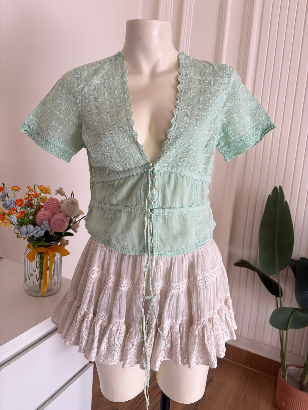 Fp embroidery top