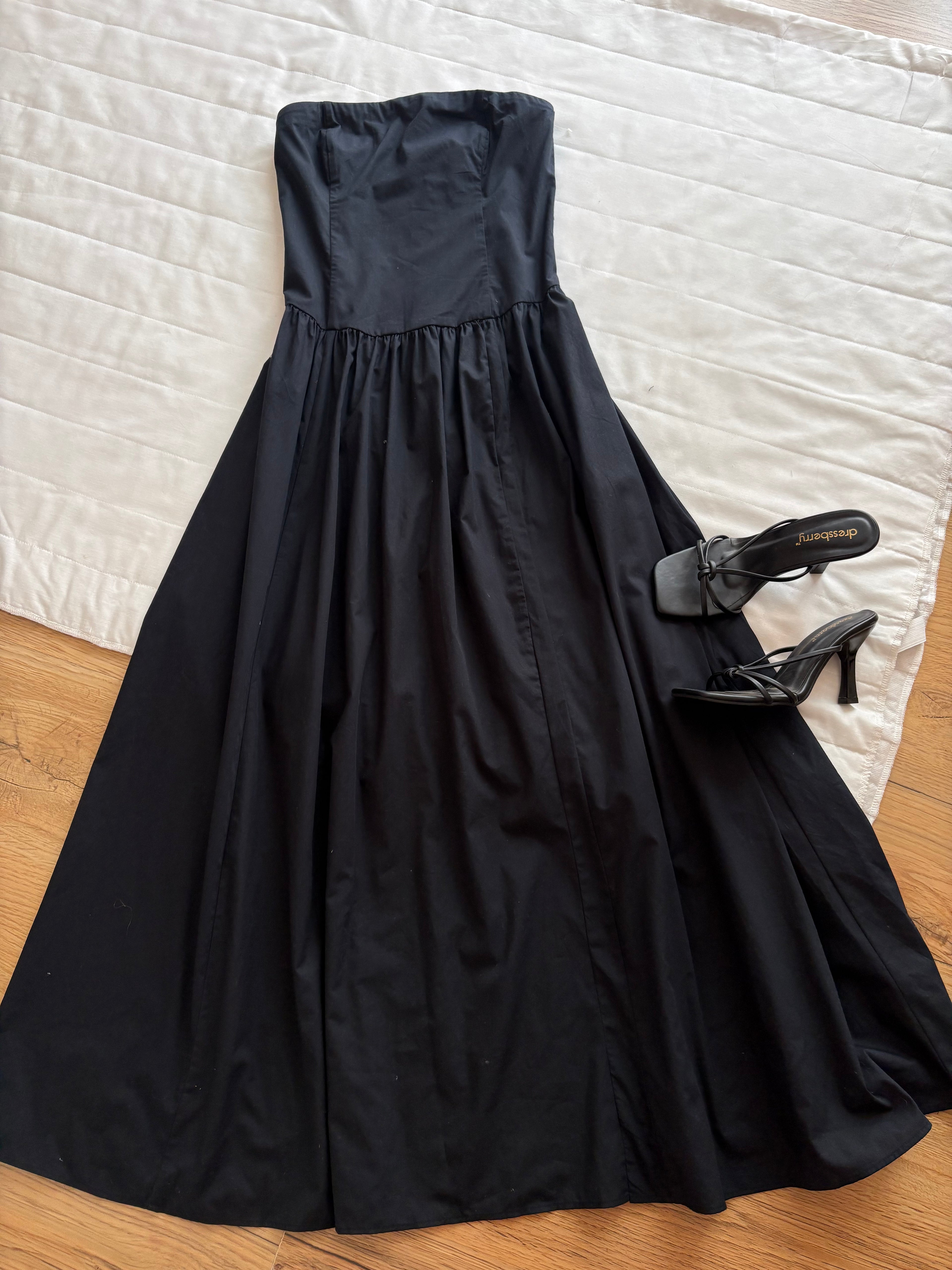 Black tube dress