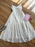 White embroidered cotton dress