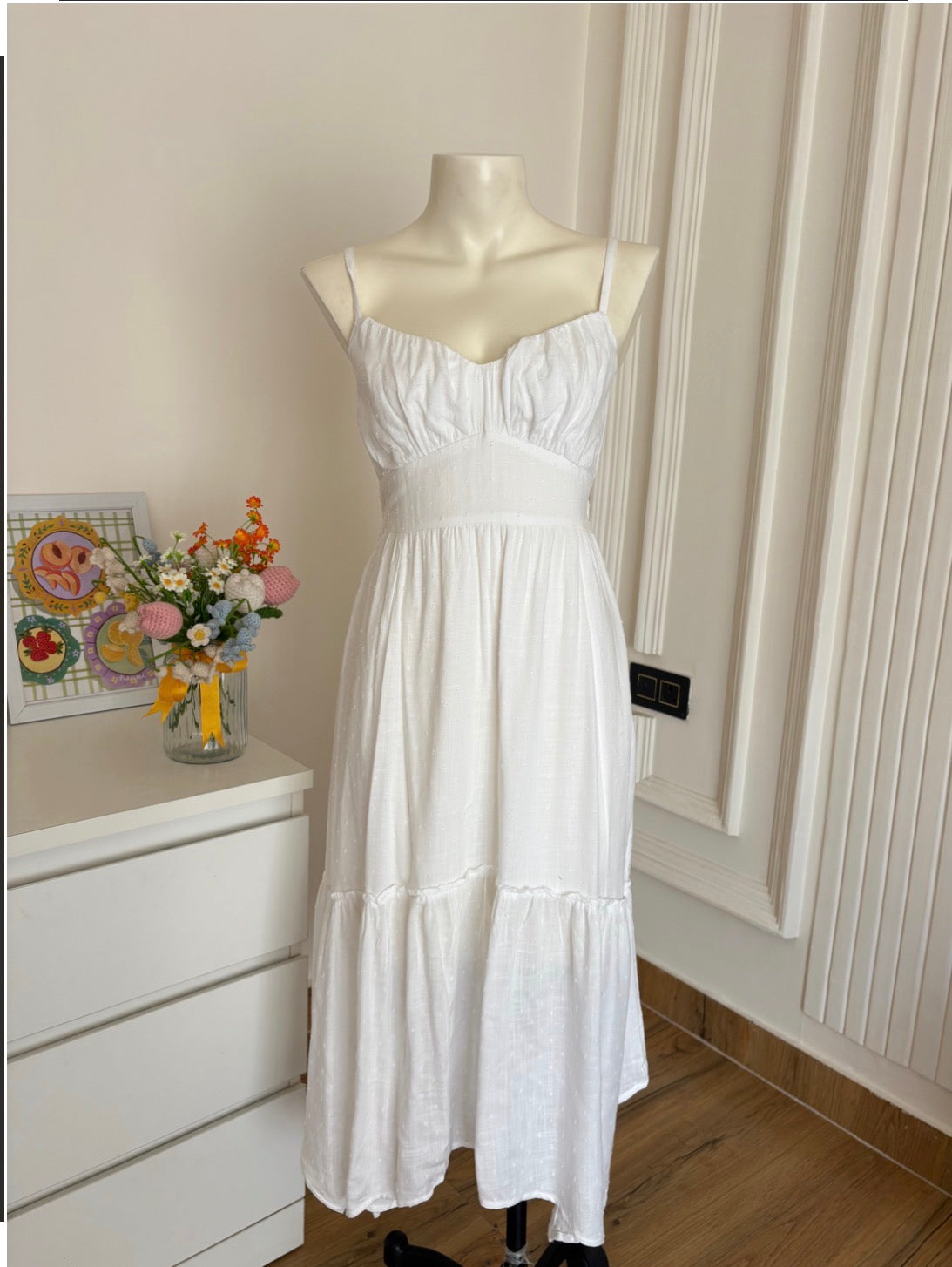 White asymmetrical dress