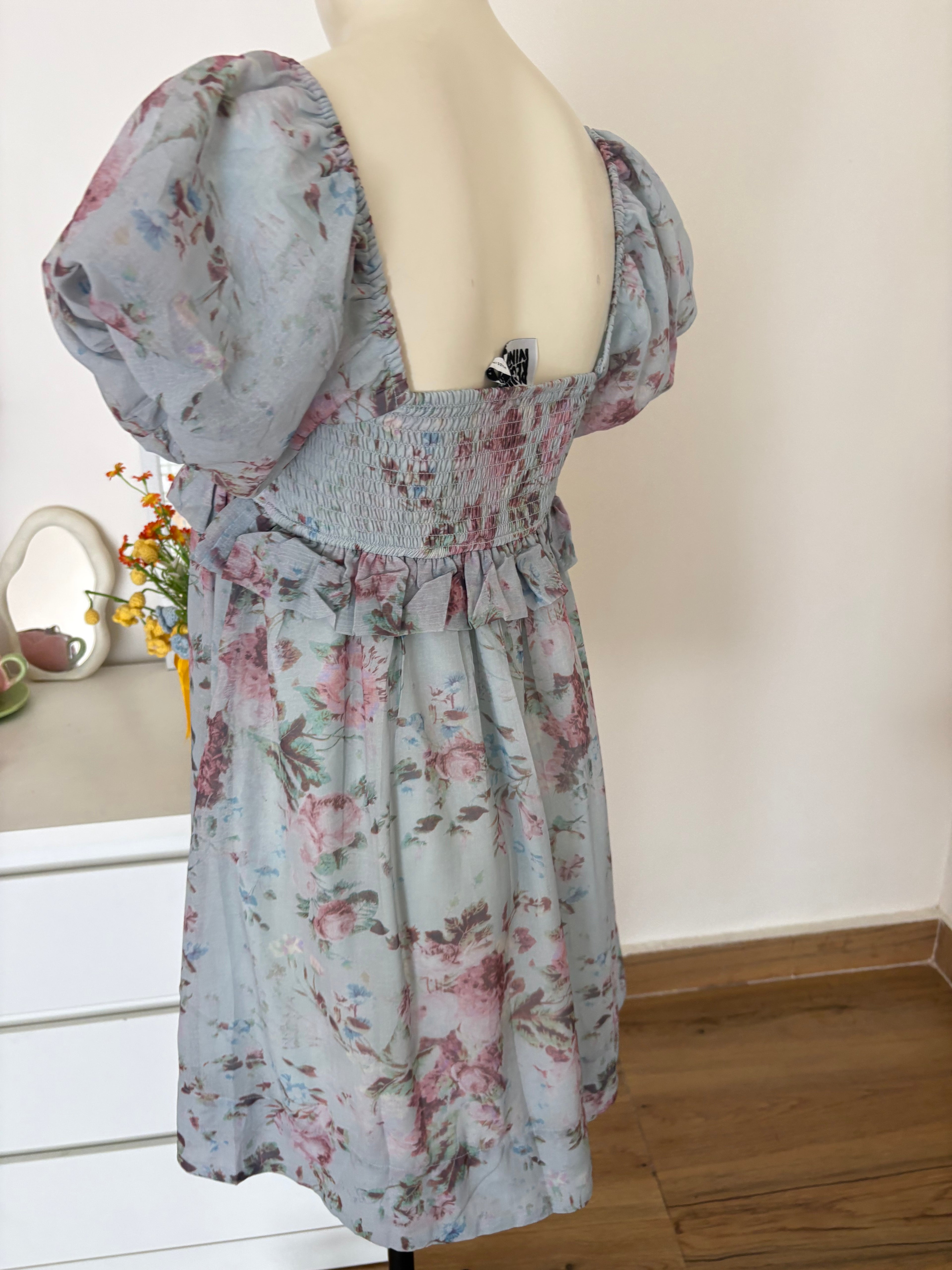 Light blue floral dress