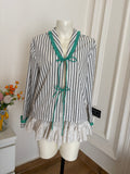 Stripes green frill