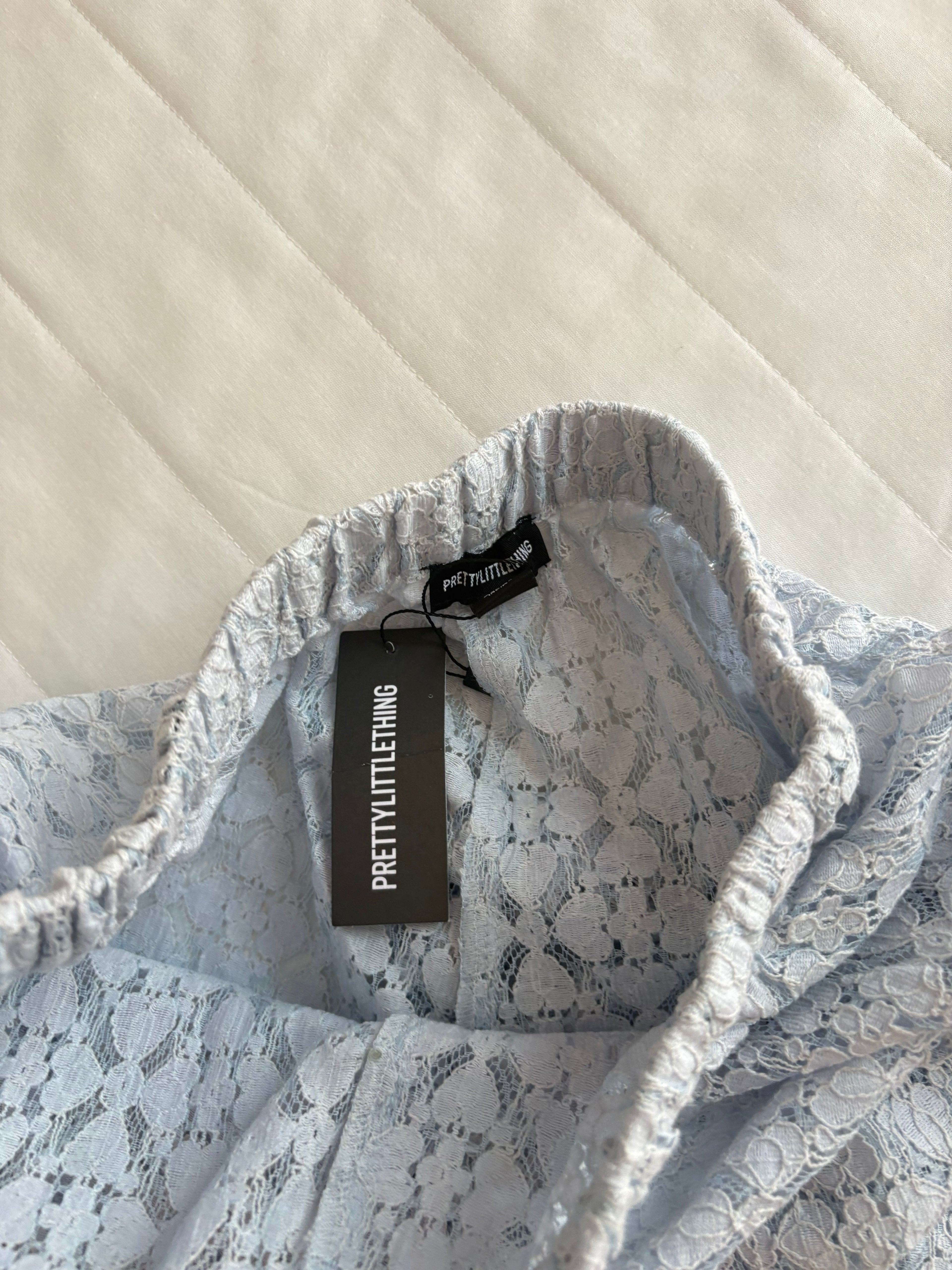 Off white and blue lace pants(individual)