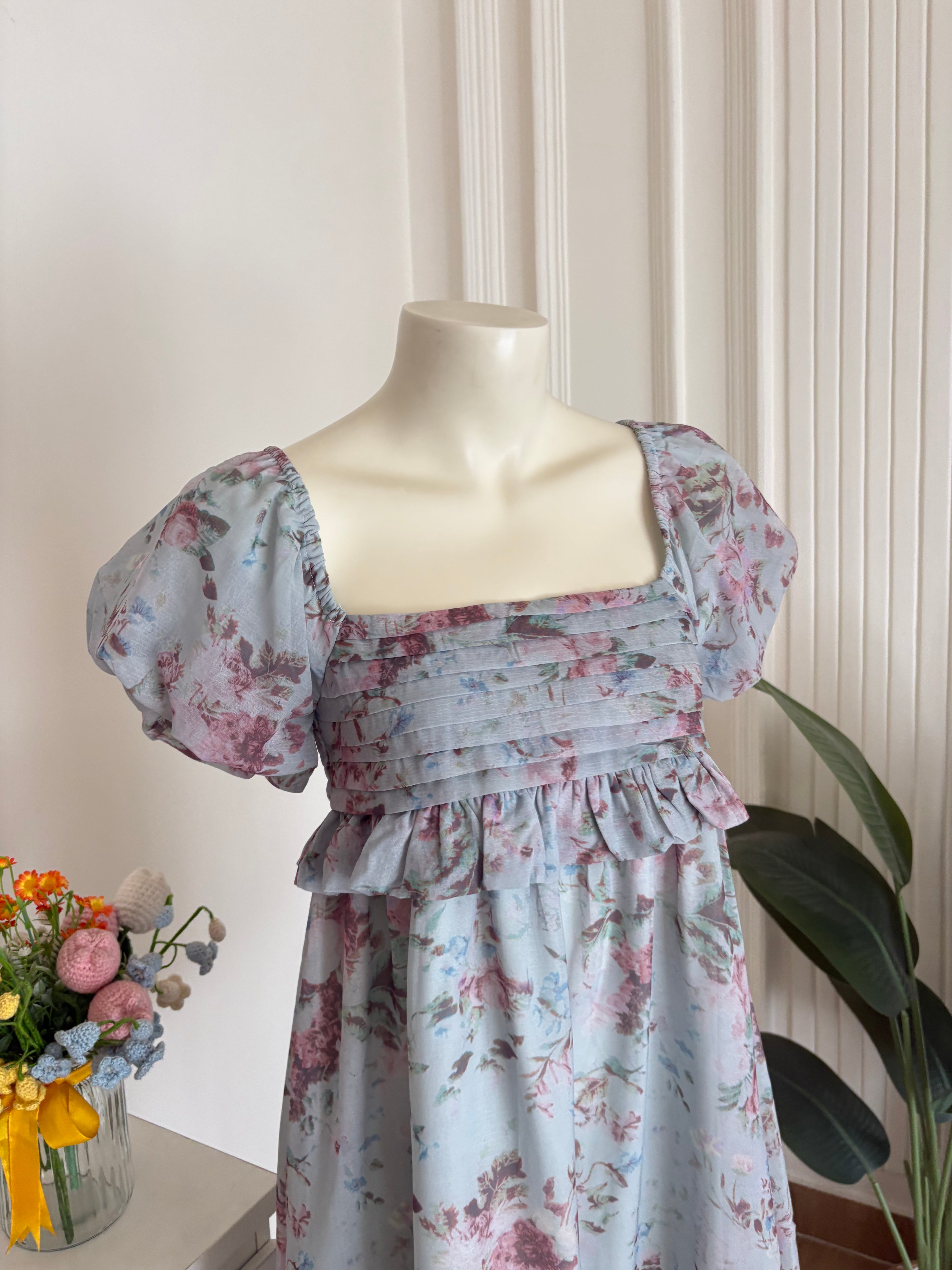 Light blue floral dress