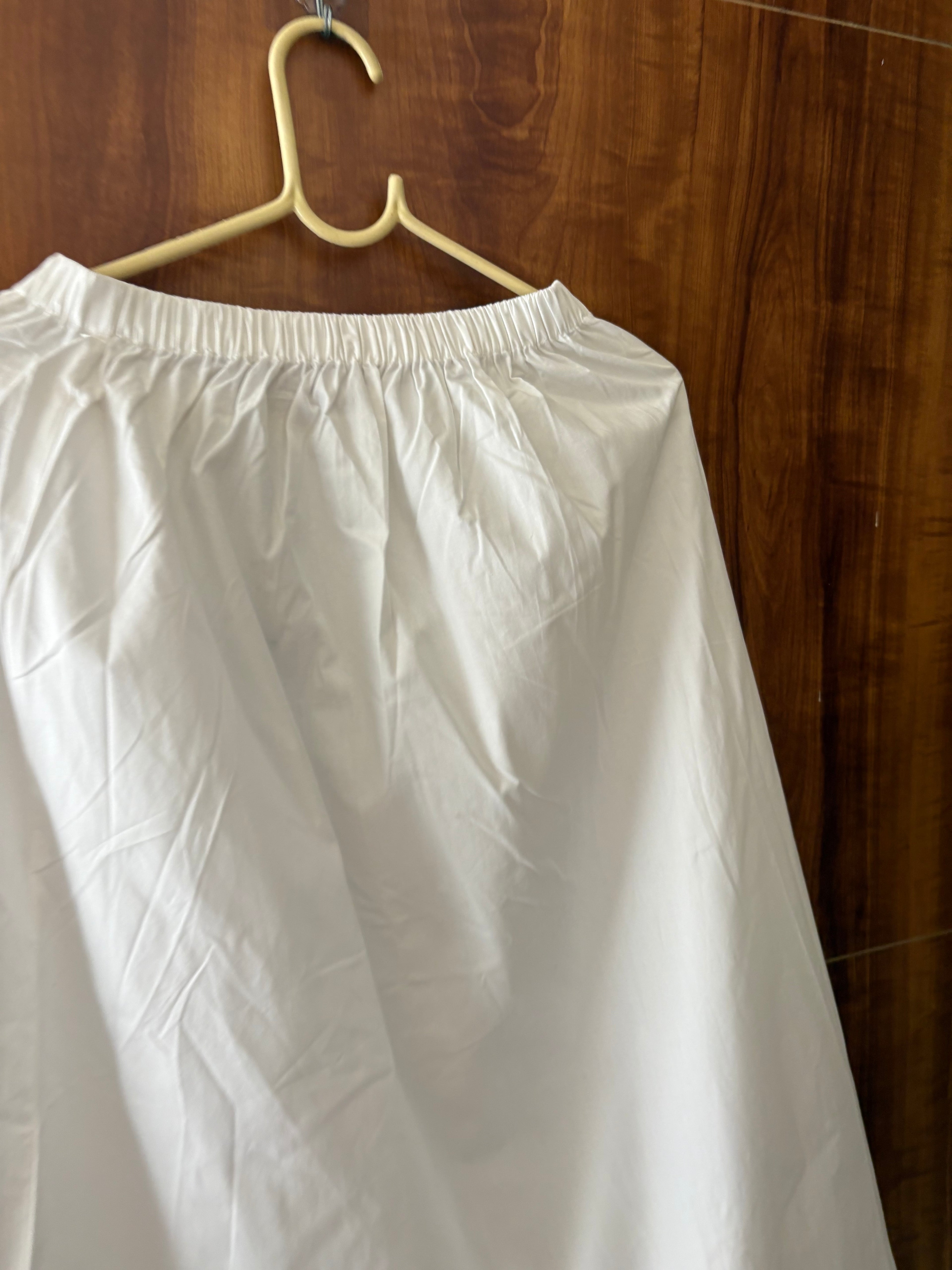 White poplin skirt