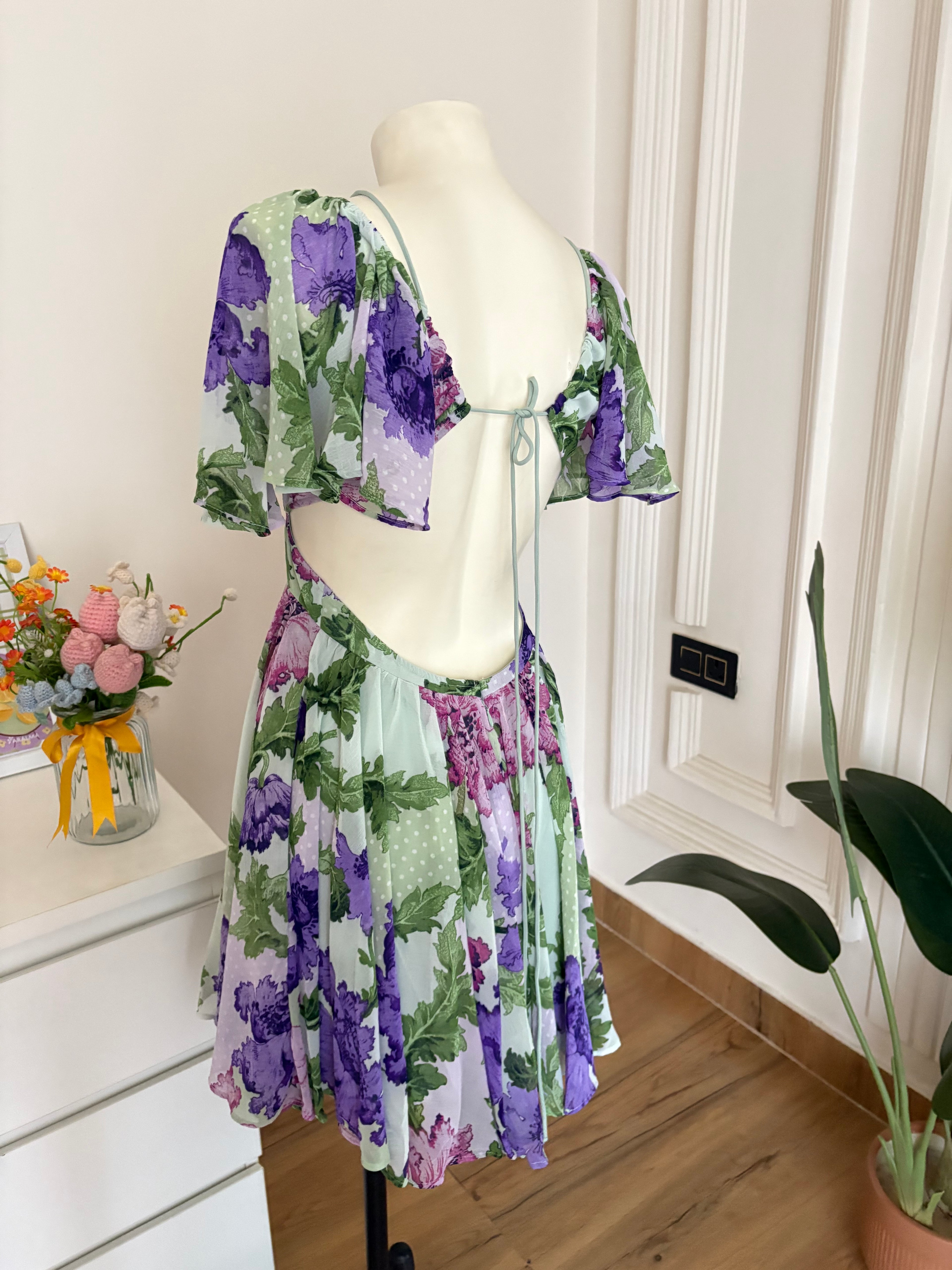 Floral chiffon dress