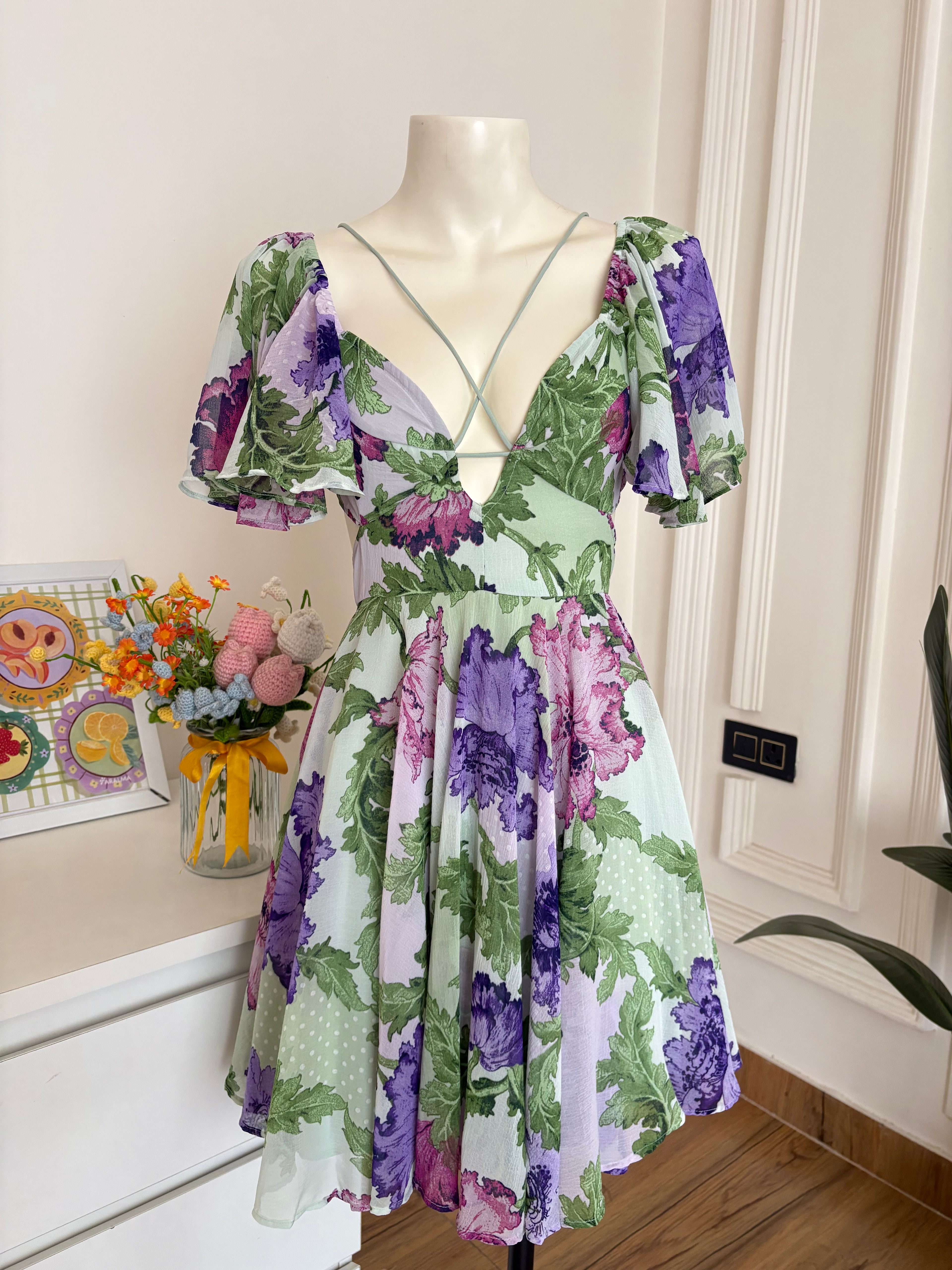 Floral chiffon dress