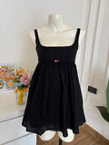 Black corset mini dress