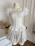 White ribbon detail top