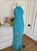 Blue sequin dress