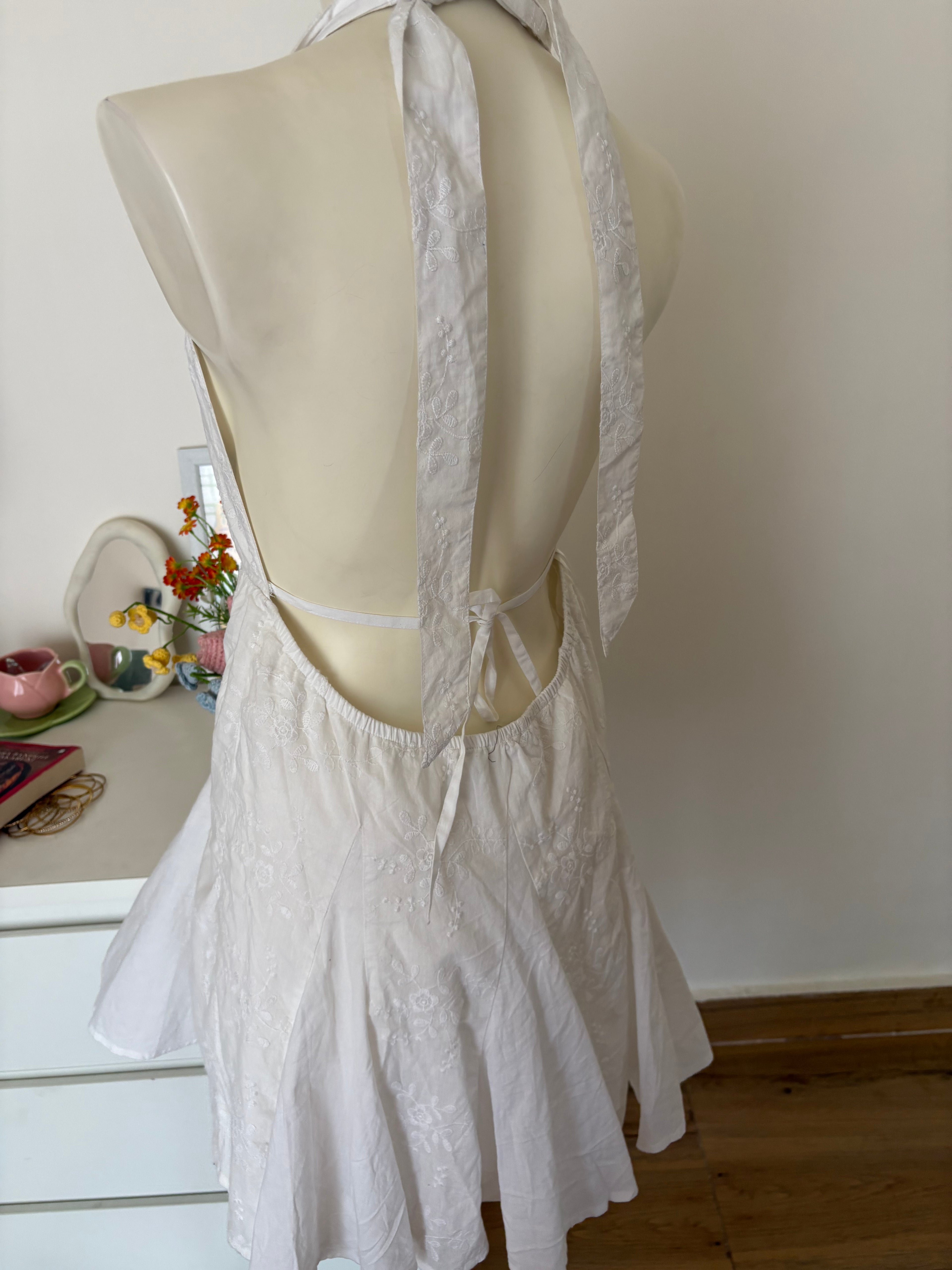 White embroidered small