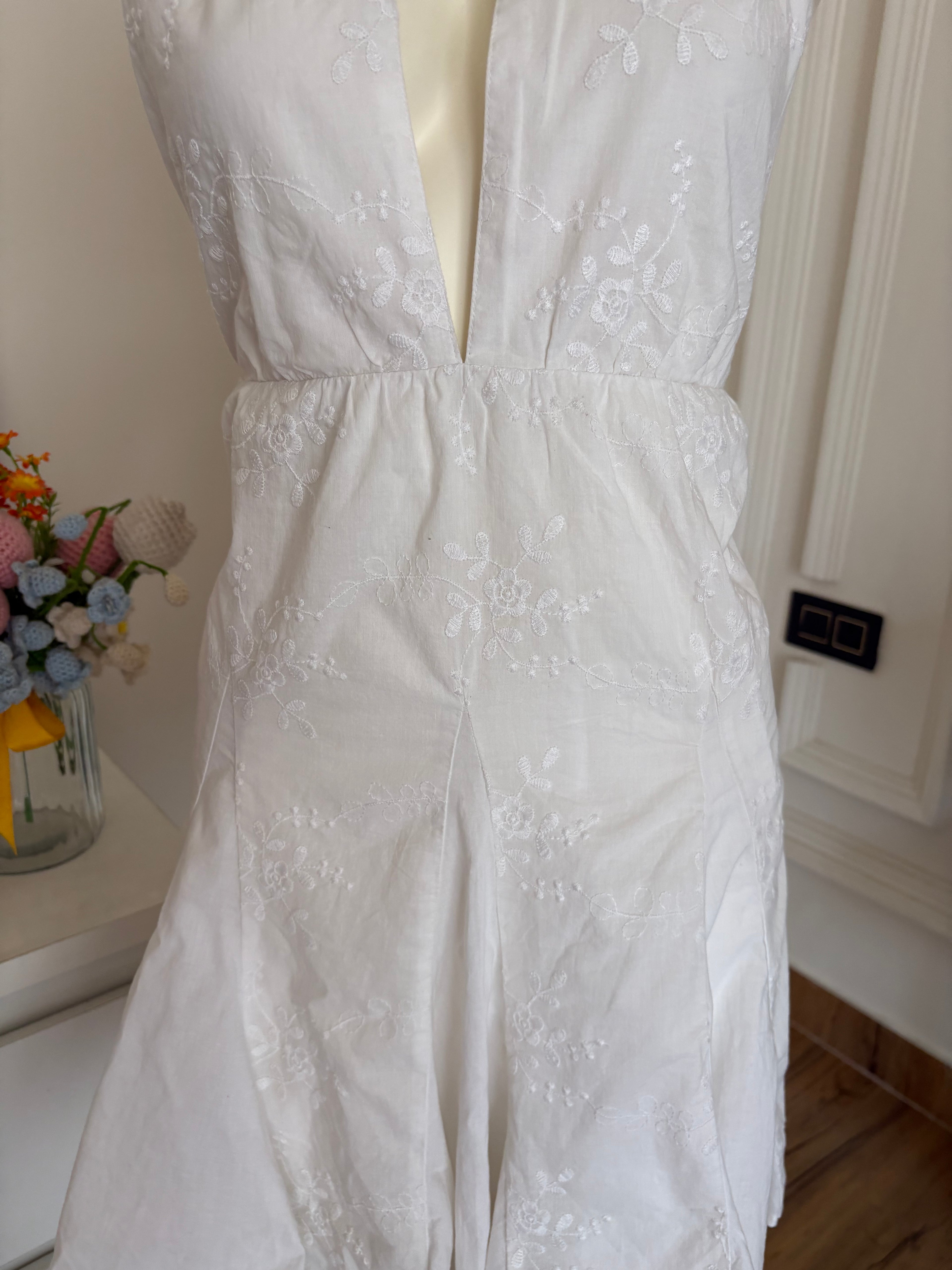 White embroidered small
