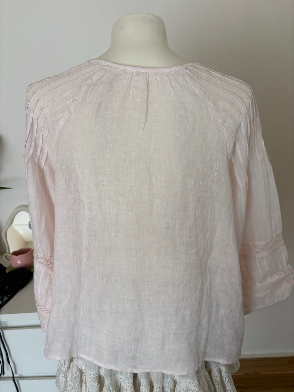 Pink linen top
