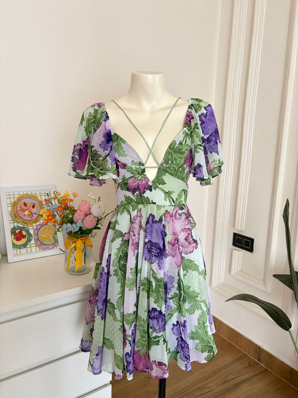 Floral chiffon dress