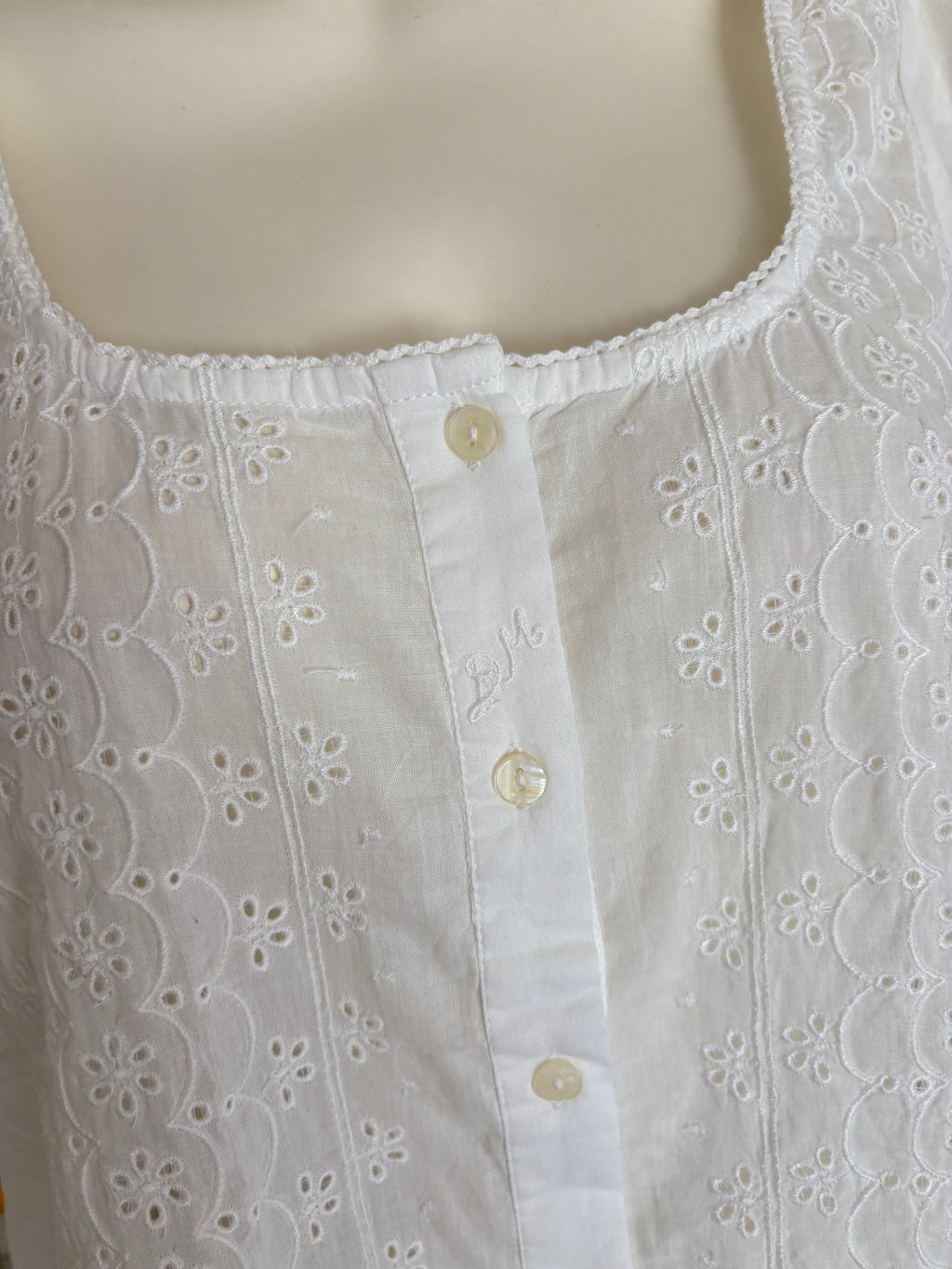 White embroidered shirt