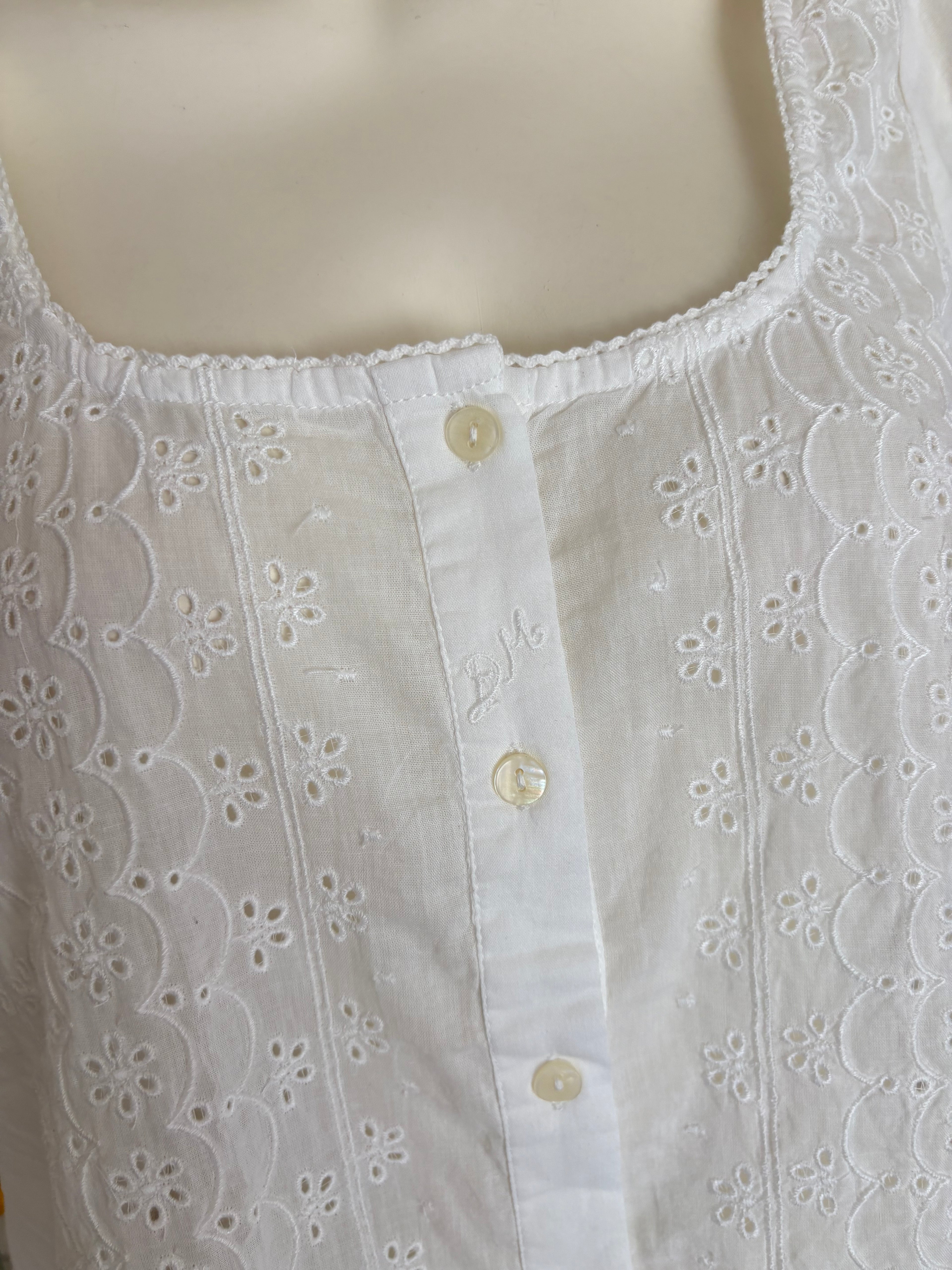 White embroidered shirt