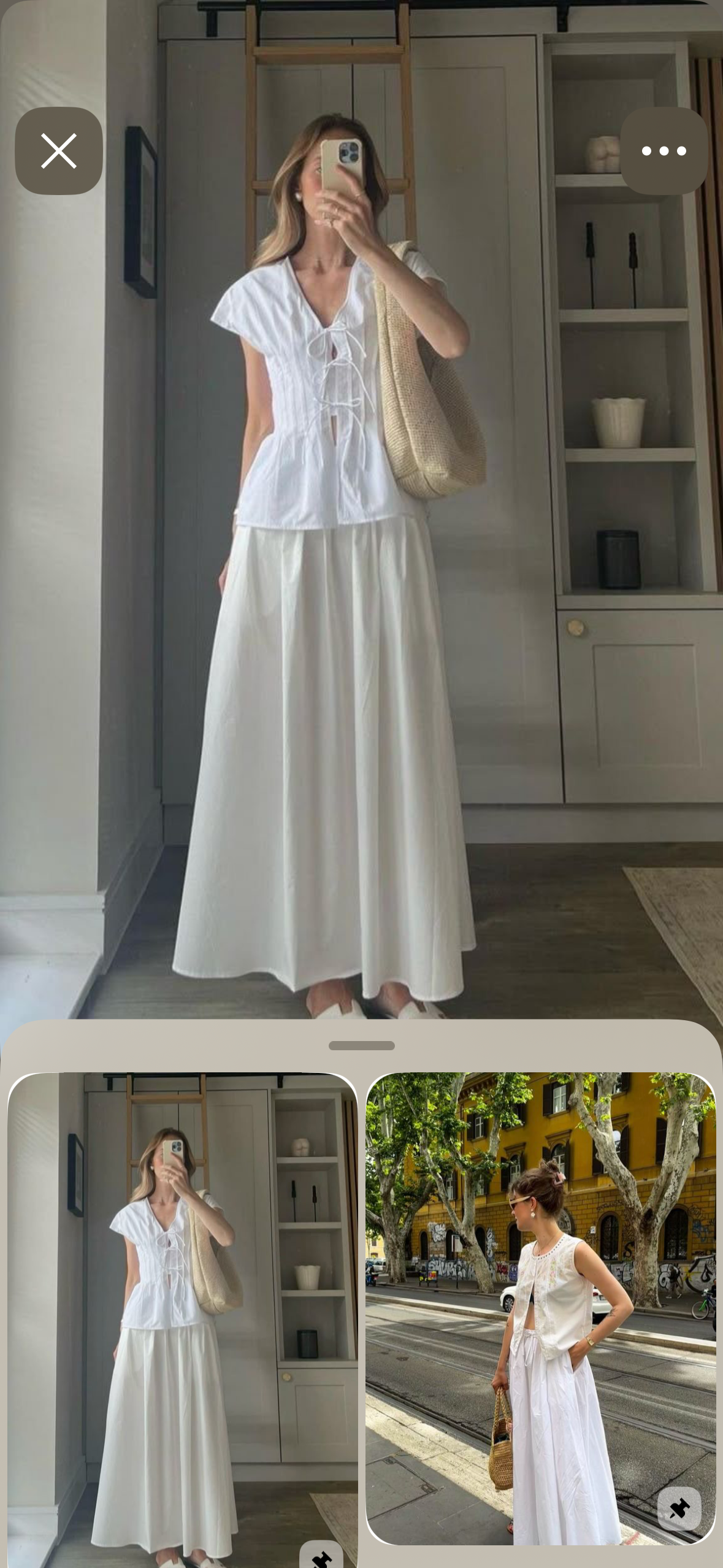 White poplin skirt