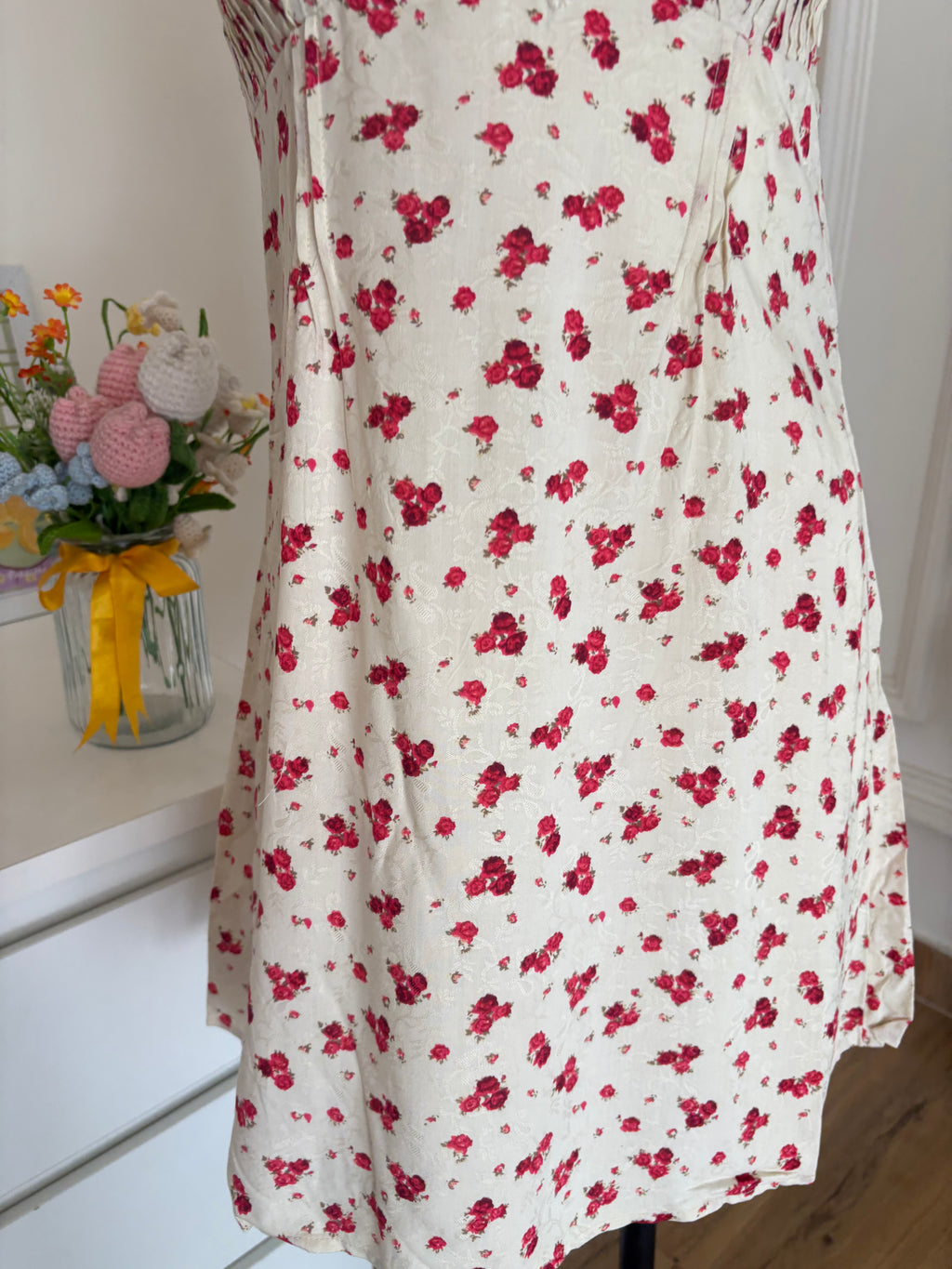 Pink floral dress