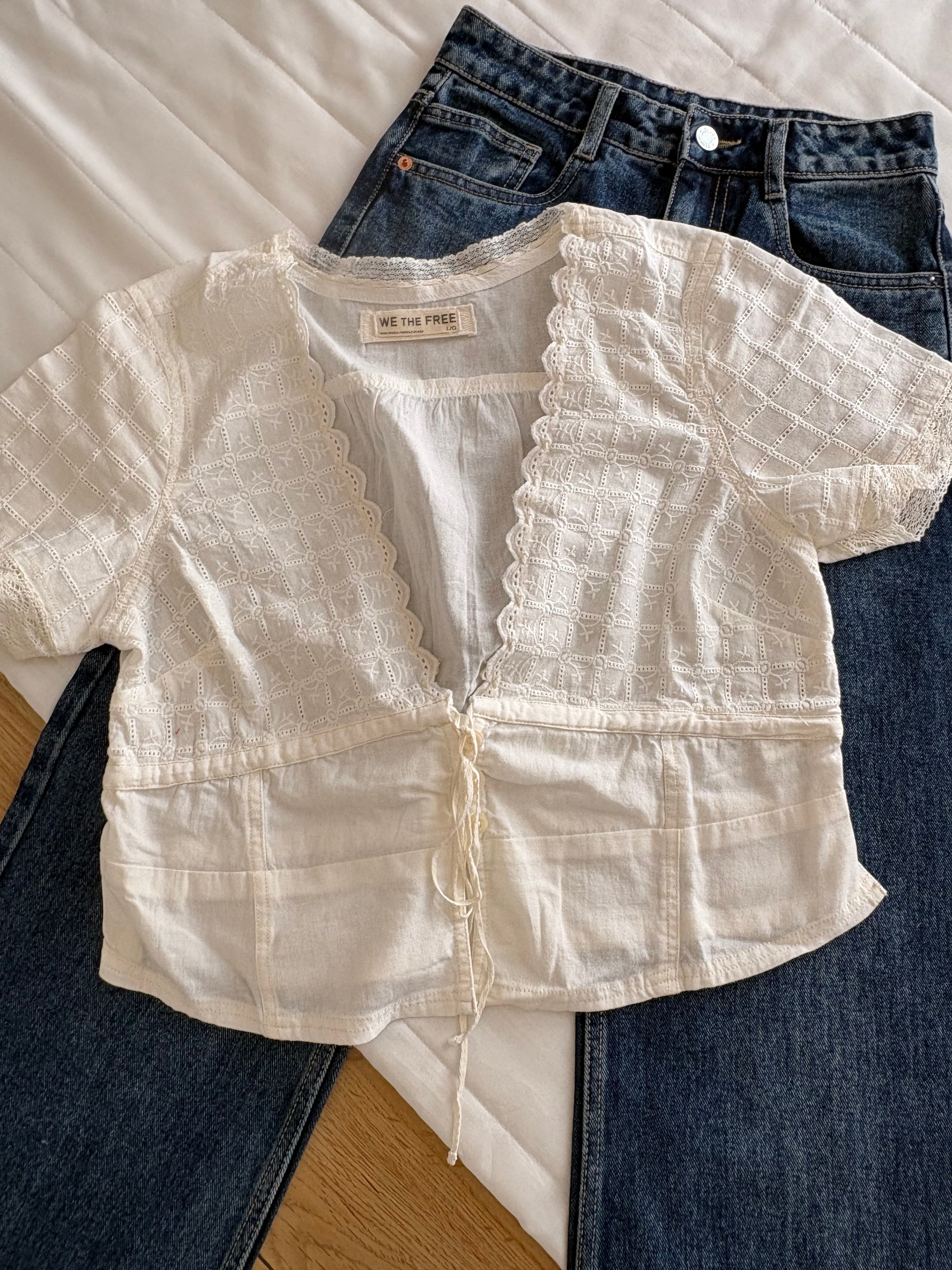 Fp embroidery top